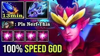 WTF 13Min Scepter First Item EPIC Pro Dark Willow Monster Attack Speed Even Slark Can't Escape DotA2