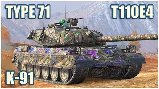 Type 71, T110E4 & K-91 • WoT Blitz Gameplay