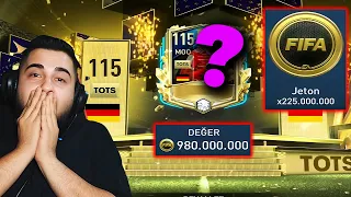 OHAAA!!! 1 MİLYAR DEĞERİNDE 115 GEN FUTBOLCU ÇIKARDIM! VE PAKETTEN 225 MİLYON $ ÇIKTI! Fifa Mobile