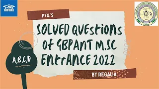 Solved question of GBPUA&T M.Sc Entrance examination 2022 | M.Sc Ag| SAU, BHU