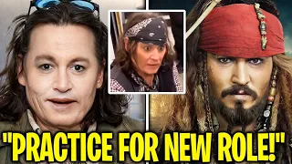 Video CAUGHT Johnny Practicing As Jack Sparrow For His Return To POTC!