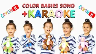 Ceylin-H ft Ceren-H - Color Babies Song + KARAOKE Little Babies Learn Colors with Finger Family Song