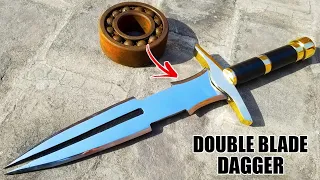 Turning Rusty Bearing into a Double Blade Dagger