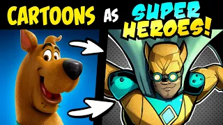 Drawing FAMOUS CARTOONS as SUPERHEROES (Scoob! Spongebob and more!)