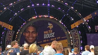 Vikings Fan Live Reaction to Vikings Drafting Walter Rouse!