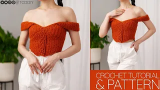 How to Crochet: Cable Stitch Peasant Top | Pattern & Tutorial DIY