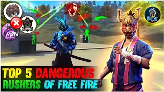 TOP 5 DANGEROUS RUSHER OF FREE FIRE⚡⚡- para SAMSUNG A3,A5,A6,A7,J2,J5,J7,S5,S6,S7,S9,A10,A20,A30,A50