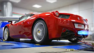 Ferrari 458 Feat. Akrapovic | 9000rpm Ferrari NA V8 Screaming on the DYNO | (Volume Warning) ⚠️