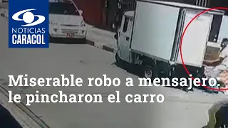 Miserable robo a humilde mensajero: le pincharon el carro, fingieron ayudarlo y se le llevaron todo