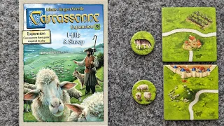 WHAT'S NEW Carcassonne Expansion 9: Hills & Sheep, plus PLAYTHROUGH and RANKING