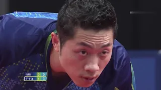 Table tennis men's team group match: Shanghai VS Shandong,XuXin许昕/YuZiyang/FangBo 全运会乒乓球男团小组赛：上海VS山东