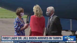 Dr. Fauci, First Lady Jill Biden land in Tampa