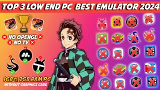 Top 3 Best Low End PC New Emulators Free Fire | 1GB Ram/2GB Ram Low PC Best Android Emulator (2024)