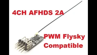 FS2A AFHDS 2A Mini 4CH Receiver Transmitter Compatible Output PWM Flysky i6 i6X i6S
