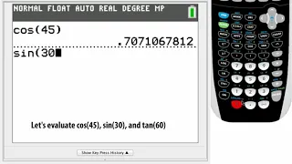 Evaluating Trigonometric Functions on a TI84