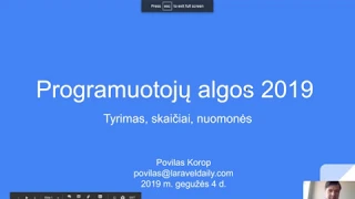 Kiek Lietuvoje uždirba programuotojai? (2019 m. balandis)