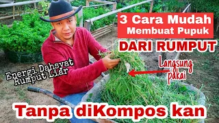 Tiga cara memupuk dengan Rumput, tanpa di Komposkan !!!