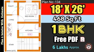 18 x 26 House Plan II 18 x 26 Ghar Ka Naksha II Small House Plan II Plan:134