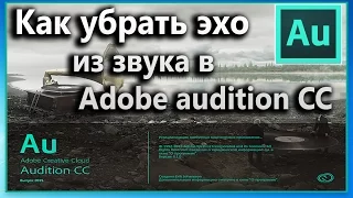 Как убрать эхо из звука в  Adobe audition CC