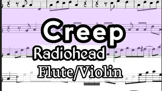 Creep Flute Vilolin Sheet Music Backing Track Play Along Partitura