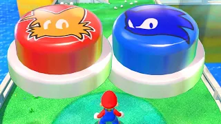 What happens when Mario presses the Sonic & Tails Switch in Super Mario 3D World?