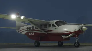 Flying an ILS approach by hand in extreme weather in the C208 Caravan in Microsoft Flight Simulator