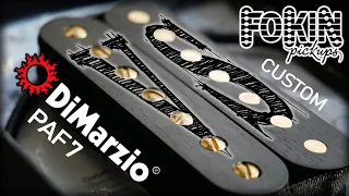 Fokin custom 7 vs DiMarzio PAF 7 | сравнение звукоснимателей
