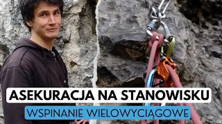 ASEKURACJA NA STONOWISKU, wspinanie wielowyciągowe, wspinanie w górach.