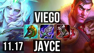 VIEGO vs JAYCE (TOP) | Legendary, 23/4/9, 600+ games | NA Master | v11.17