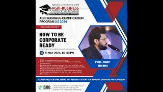 Agribusiness Certification Program ACP 2.0 2024 session 4 by Prof. Mohit Sharma