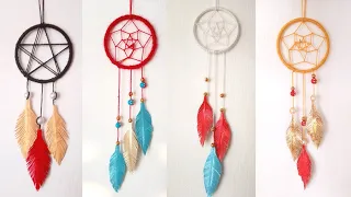 dream catcher for car -fake feather diy - bangle craft easy - small dream catcher for car