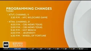 Programming changes for Bills, Steelers Wild Card Game