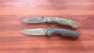 Покрытие на ножах Benchmade Contego и Spyderco Military