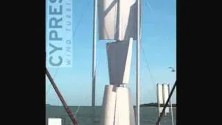 Cypress CWT-302 VAWT wind turbine prototype at the pier of Helsinki yacht club, 2008