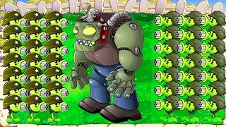 99999 GATLING PEA VS DR.ZOMBOSS VS GIDA-GARGANTUAR | PLANTS VS ZOMBIES HACK