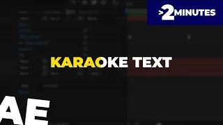 Karaoke Text Animation in Adobe After Effects (2 Minute Tutorial)