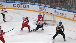 Johansson rejects Semenov off his skate with pad