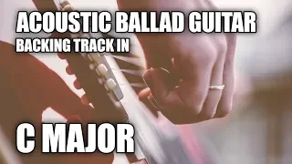 Acoustic Ballad Guitar Backing Track In C Major | On My Way