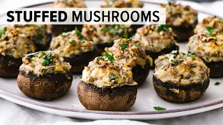 STUFFED MUSHROOMS | the best vegetarian recipe for Thanksgiving & Christmas