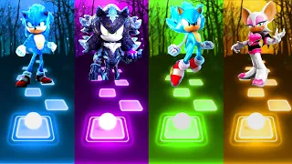 Sonic The Hedgehog 🆚 Shadow WhereHog 🆚 Blue Sonic 🆚 Metal Blaze. 🎶 Tiles Hop EDM Rush