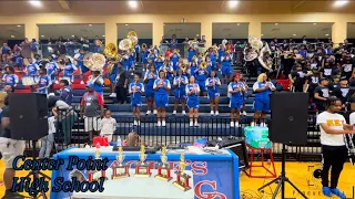 Center Point High school marching band at 7th Annual Eagles NestMarching Band Jamboree