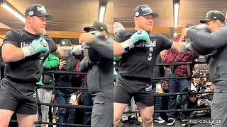 THE FULL CANELO ALVAREZ WORKOUT - SHOWS CRAZY POWER & SPEED BLASTING MITTS WITH EDDY REYNOSO!