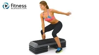 Fat Burning Cardio Step Workout for Butt and Thighs - Step Aerobics Workout Video