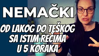 NEMAČKI OD LAKŠEG KA TEŽEM U 5 REČENICA SA ISTIM REČIMA - SVAKA JE MALO TEŽA OD PRETHODNE