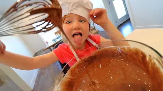 my CHOCOLATE BiRTHDAY cake!! Decorating for my 5th bday party surprise with a real chocolate pen 🧁