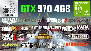 GTX 970 4GB + i3-10105F Test in 25 Games in 2022