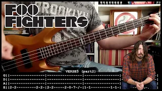 FOO FIGHTERS - The pretender (bass cover w/Tabs & lyrics)