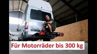 Motorrad Träger bis 300kg für Transporter (z.b. T4, T5, T6,Sprinter, Crafter, Ducato,