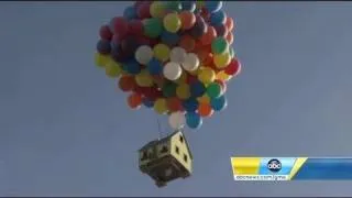 Disney's "Up" house created in real life and flown for National Geographic show