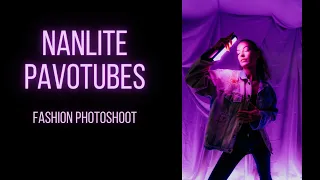 First Time Shooting with Nanlite Pavotubes - So Cool 💜 Fashion Photoshoot (BTS and Final Images)